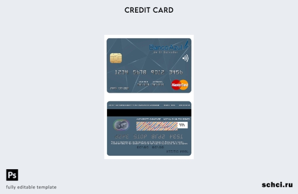 цифровая загрузка шаблона мастер карты El Salvador Banco Azul de El Salvador